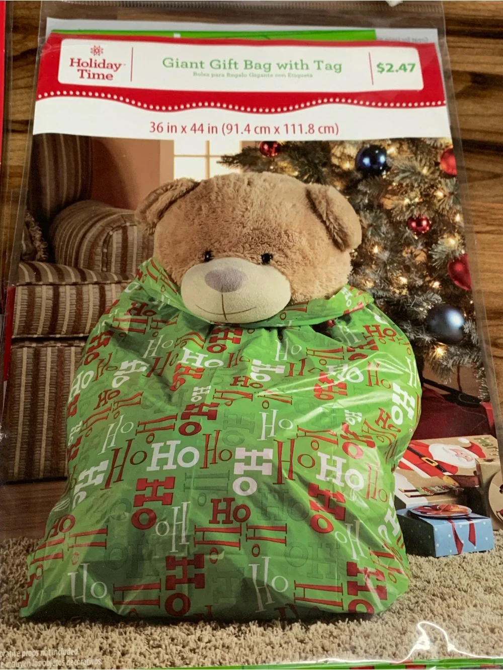 Giant Extra Large Christmas Gift Bags Bulk - 6 Pack Jumbo Santa Sacks 36” X 44”